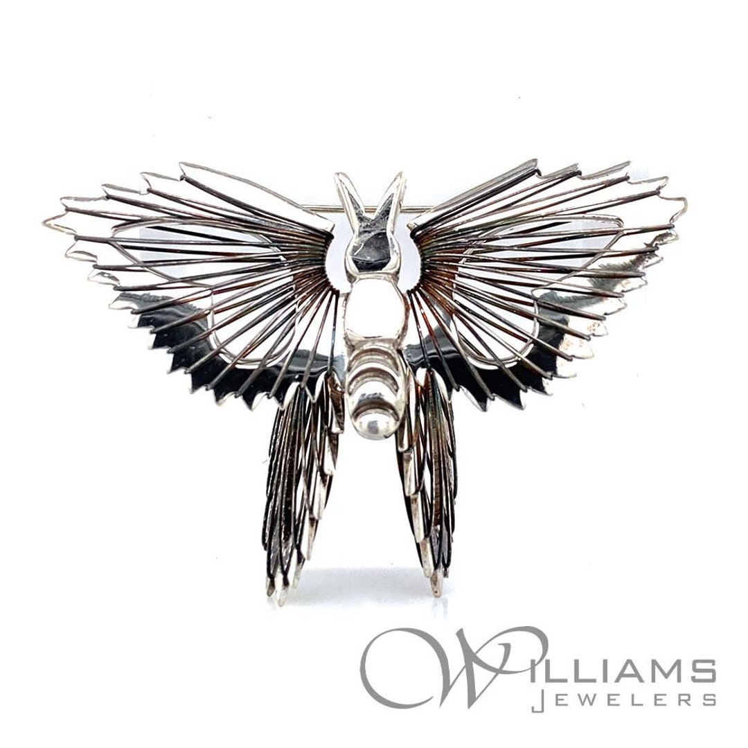 Vintage Mexico Sterling Silver Wire Work Butterfly Pin Brooch - Etsy
