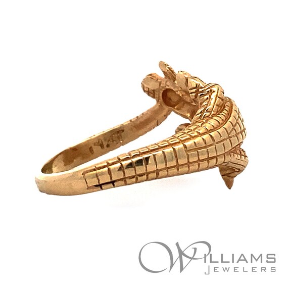 14ky Gold Alligator Ring - image 4