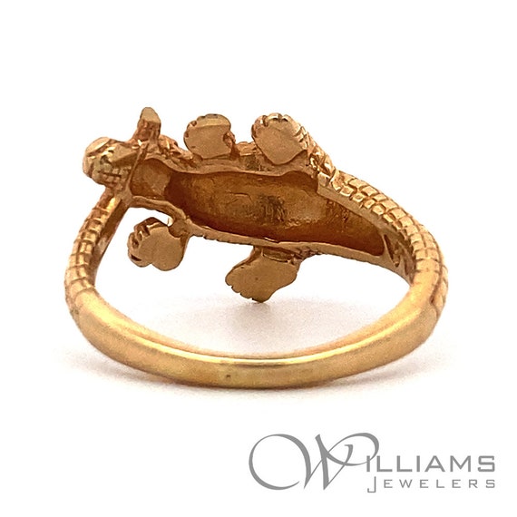 14ky Gold Alligator Ring - image 5
