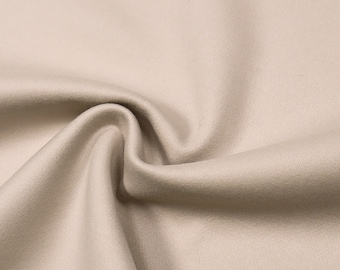 Wollstoff uni beige für Jacken/Mäntel 100 % Wolle