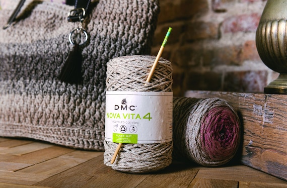 DMC Eco Vita 4 Garn – Recyceltes Baumwollgarn, 250 G, 200 M, Für Makramee, Häkeln & Stricken