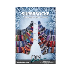 8-ply sock yarn FROST-COLOR | Merino knitting yarn with color gradient | Warm winter sock yarn | Knitting wool for socks, hats & scarves