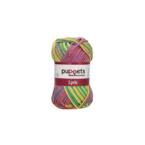 Wool Puppets Lyric 8 Multicolor Potholder Yarn Size 8, 100% Cotton