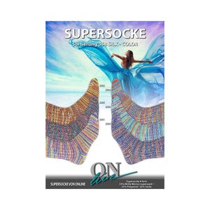 Supersocke 100 Assorted Sock Yarn, 358 Silk Color, by ONline Garne