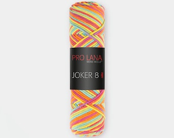 Wolle Joker 8 Color, Topflappengarn von Pro Lana, Farbverlauf