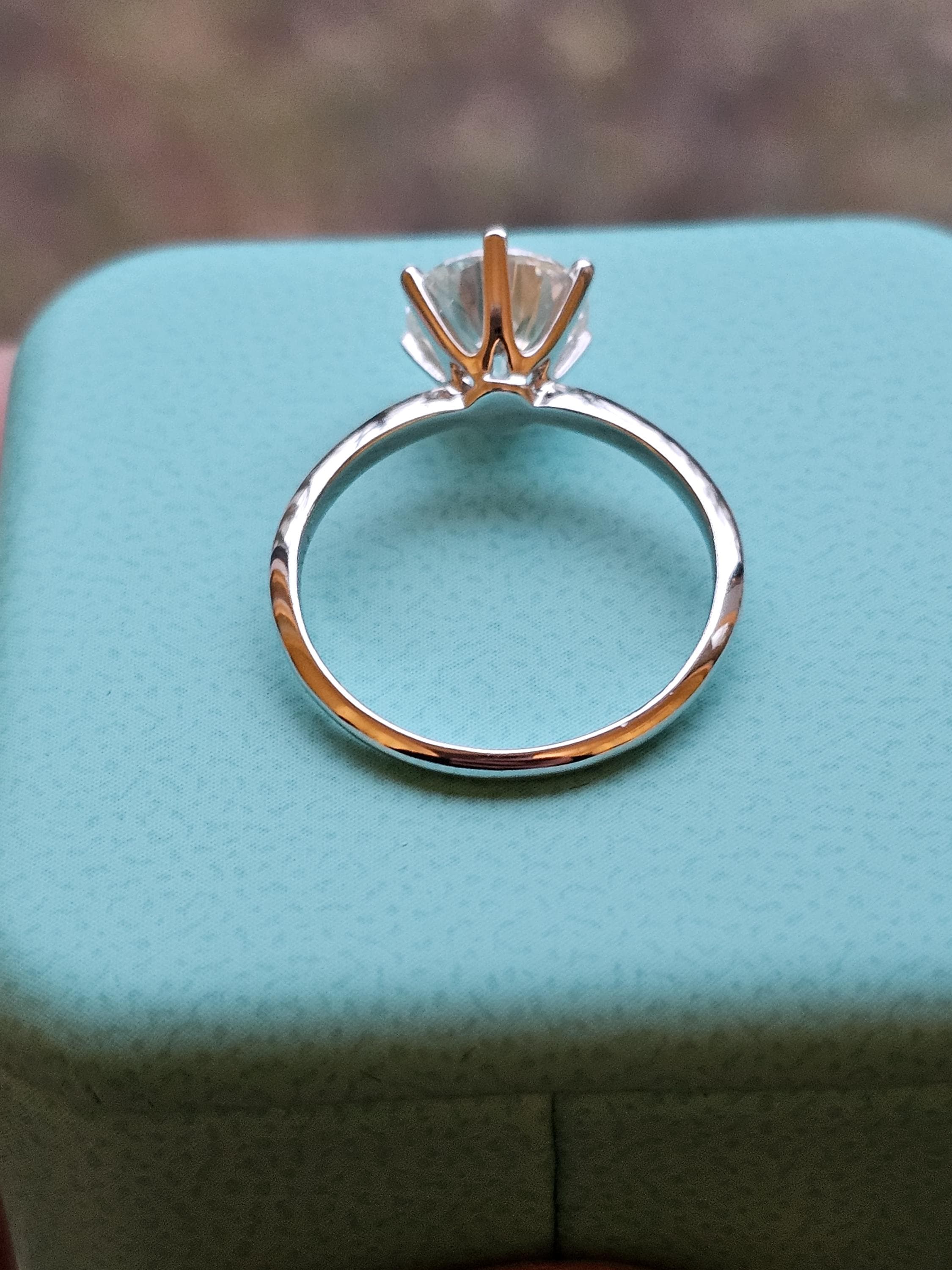 2CT Round Cut Moissanite Ring 14k Solid White Gold - Etsy