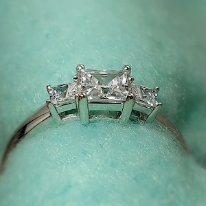 2ct Princess Cut CZ Ring 14k White gold Finish