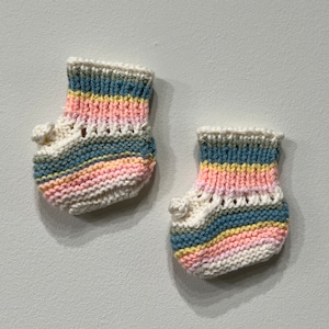 Rainbow Baby Booties, Crochet Baby Booties, Baby Shower Gift, Rainbow Baby Gift