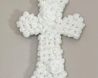 Customizable Floral Cross