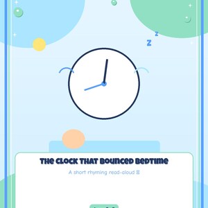 The Clock That Bounced Bedtime — Rhyming Kids Book PDF — Read Aloud Digital Download