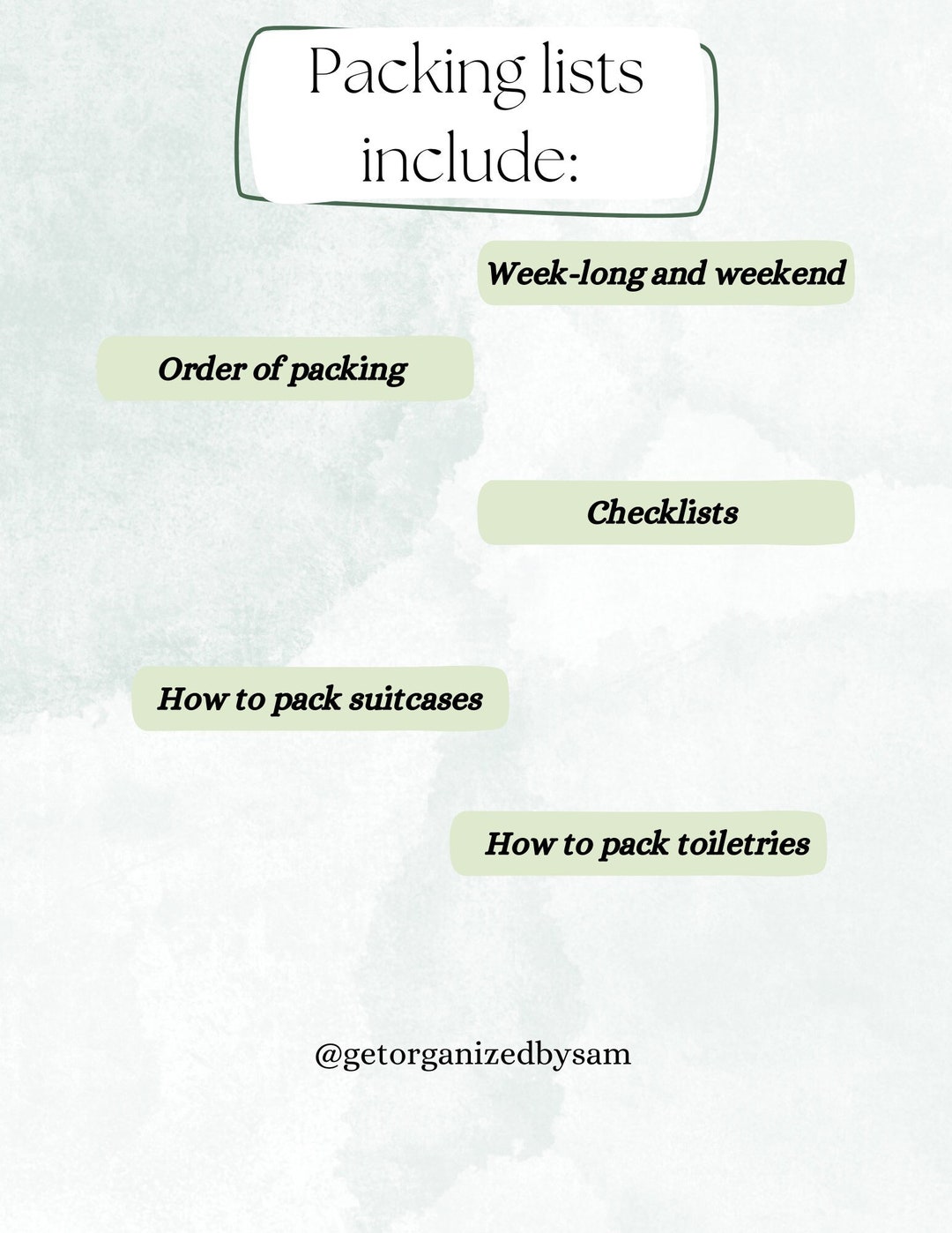 Packing List for Weekend and Weeklong Trips Etsy