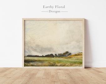 English Countryside Vintage Print | Vintage Gallery Wall | Vintage Oil Painting | Fall Landscape