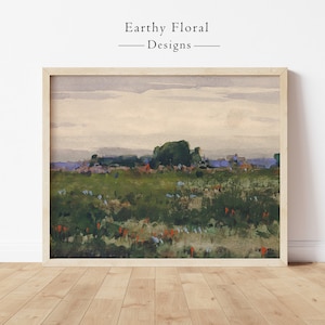 Michigan Landscape Print | Nature Artwork | Michigan Wall Art | Floral Landscape Print |