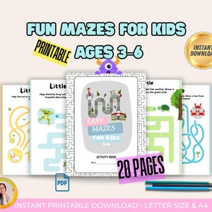 Easy Kids Printable Maze Free Etsy Easy Kids Printable Maze Free Etsy