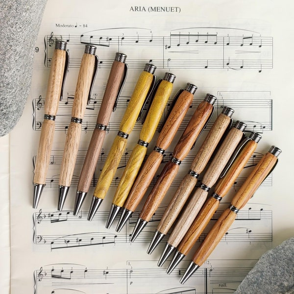 Handgefertigte Slimline-Stifte aus Holz, Kugelschreiber, Geschäftsgeschenk, Schriftstellergeschenk, Abschlussgeschenk, einzigartiges Geschenk