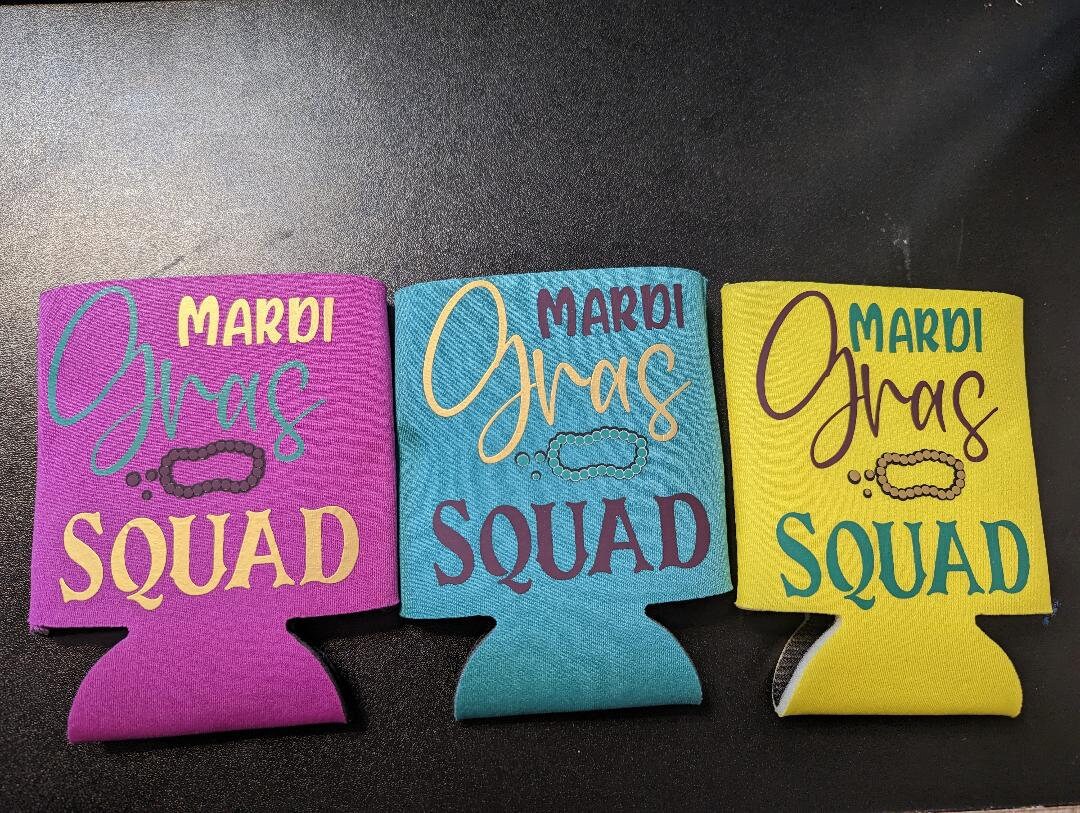 mardi gras koozies bulk