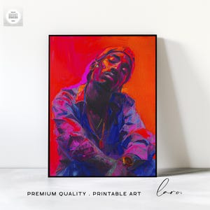 2Pac Music Poster, 2Pac Abstract Art, 2Pac digitale Download, 2Pac Poster, Music poster ,Oil painting Art,2Pac Poster, Sublimation, Fan Art