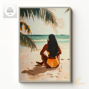 Black Art Print,Black Woman Art,Melanin Art, Printable Art, Contemporary Black Art, Boho Wall Art, Black Girl Art Print,African American Art