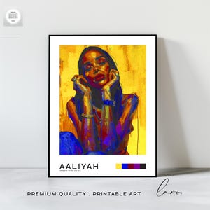Aaliyah Music Poster, Aaliyah Abstract Art, Aaliyah, Aaliyah Poster, Black Art Print, Music poster ,Aaliyah Oil painting Art