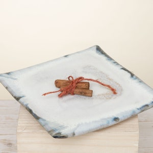 Ceramic Square Plate | Wabi Sabi Dish | Italian Pottery | Artisanal Plate | Terracotta Plate Tray | Housewarming Gift | Dessert Plate