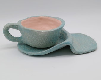Artisanal Ceramic Mug Set | Tea & Coffee Lover Gift | Farmhouse Kitchen Decor | Abstract Pottery Cup | Ceramic mug gift | Housewarming Gift