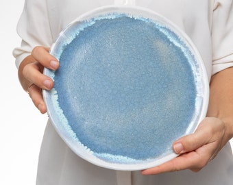 Handmade Ceramic Plate | Wabi Sabi Dish | Artisanal Plate | Housewarming Gift | Elegant Tableware | Unique Decor | Kitchen Accessories