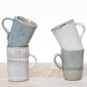 Handmade Blue Ceramic Mug | Unique Pottery Coffee Cup | Artisan Stoneware, | Personalized Gift | Tea Mug | Rustic Kitchen Decor | Tea Cup