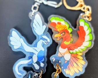 Lugia and Ho-oh Double Sided Connected Charm