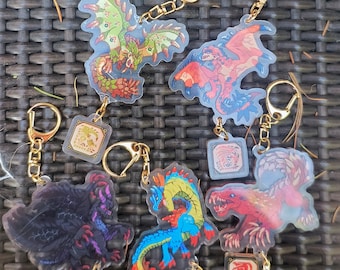 Monster Hunter Double Sided Connected Charms