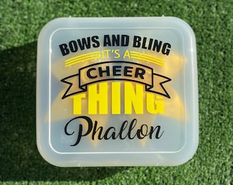 Personalized Cheer Bow Box – Custom Team Gifts, Send-Off Gifts, Cheerleader Storage