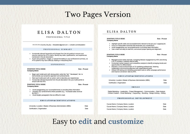 ATS Friendly Resume Template for - Il 794xN.6042139521 9t9k 