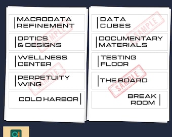 Severance-Inspired Department Signs – Printable Lumon Office Decor Bundle