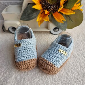 Crochet Baby Shoes Newborn Baby Shoes Gifts for Moms Baby Showers Postpartum Gift Shoes from 0 to 6 Months image 1