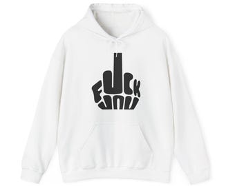Grappig middelvingershirt, sarcastisch grafisch T-shirt, humorcadeau voor volwassenen, T-shirt onbeleefde houding, aanstootgevende humortop | Hoodie