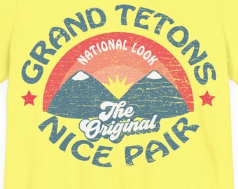 Grand Tetons Premium T-Shirt, National Park, Look, Nice Pair