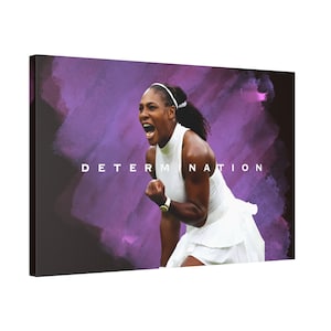 Canvas Wall Art Serena Williams Tennis Art Home Decor Determination Motivation Wall Art