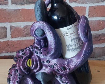 3D-utskriven bläckfisk vinflaskhållare på ankare