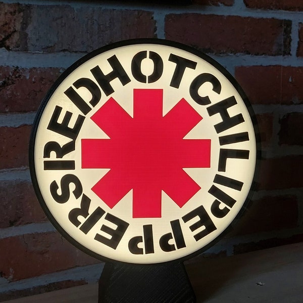Lampe Red Hot Chilli Peppers LED Impression 3D