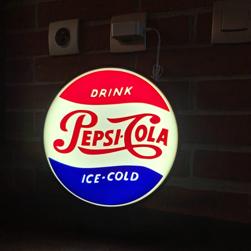Pepsi Led Sign Lighted Pepsi Sign - Etsy