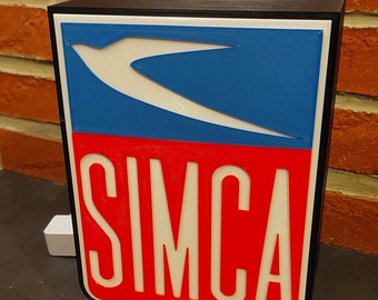 Vintage Simca-lampa 3D-utskriven