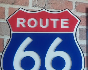 Route 66 3D-utskriven dekorativ lampa