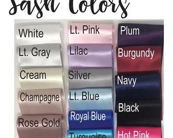 Personalized Sash  |  Wedding Sash | Birthday Sash | Babyshower Sash | Custom made Sash Ribbon | Bride special  Personalized Sash | Satin