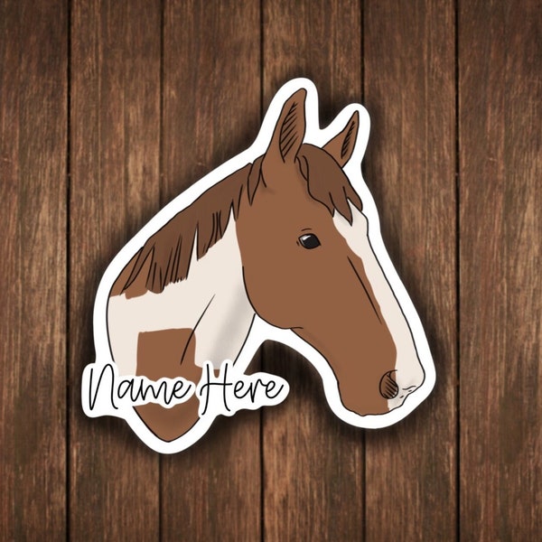 Sticker Personalized Horse Custom Decal Gift For Equestrian Handmade Sticker Collection Personal Horse Head Equestrian Decal