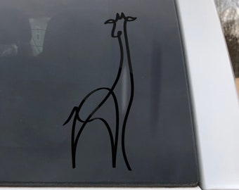 Giraffe Line Art Car Decal Wildlife GiraffeTransparent Outdoor Stickers Die-Cut White Giraffe Line Art Car Sticker