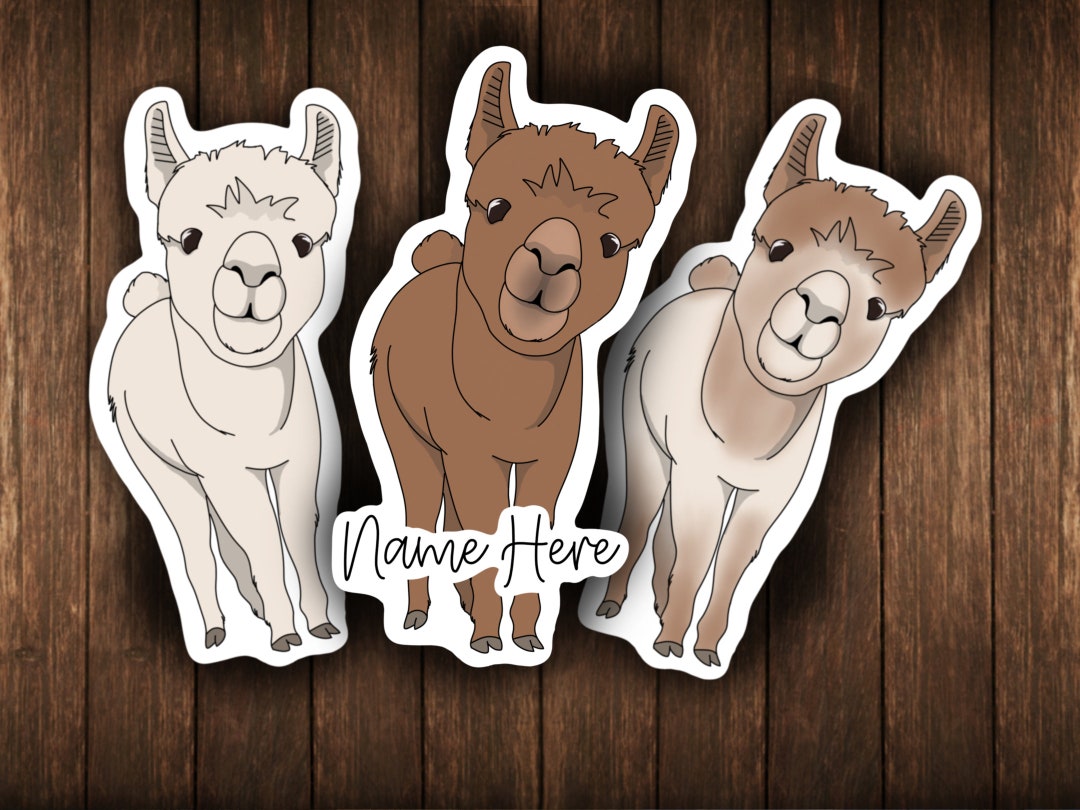 Customizable Alpaca Sticker Alpaca Nose Boop Decal Gift for Alpaca ...