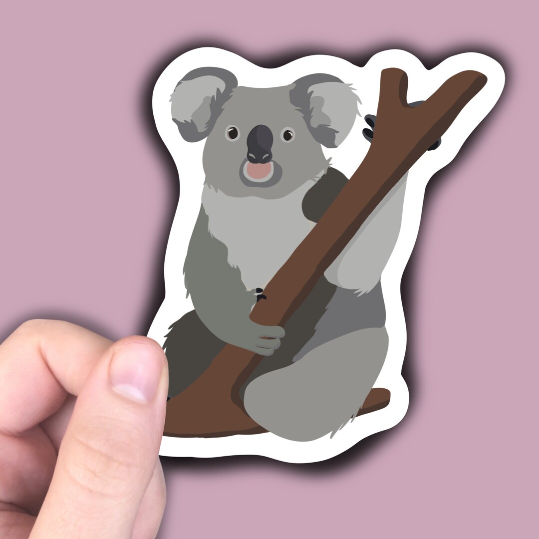 Koala Sticker Wildlife Decal Koala Zookeeper Handmade Vinyl Decal Water