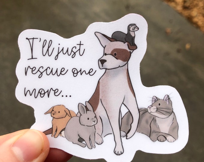 Pets Rescue Sticker Animal Rescue Decal Dog Adoption Foster Cats Decal ...