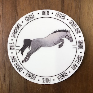 Jumper Horse Sticker - Customizable - Vinyl - Equestrian - Hunter/Jumper - Water Resistant