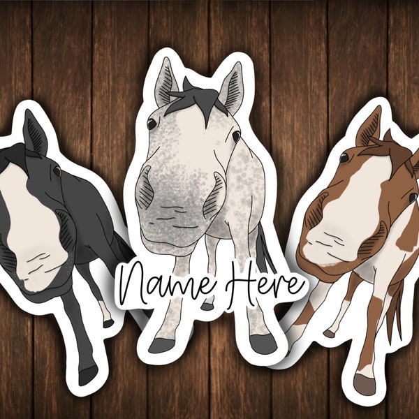 Customizable Horse Sticker Personal Decal Gift For Equestrian Handmade Sticker Collection Personal Running Horse Equestrian Decal