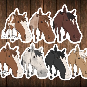 Customizable Cute Horse Sticker Personal Decal Gift For Equestrian Handmade Sticker Collection Personal Horse Equestrian Decal